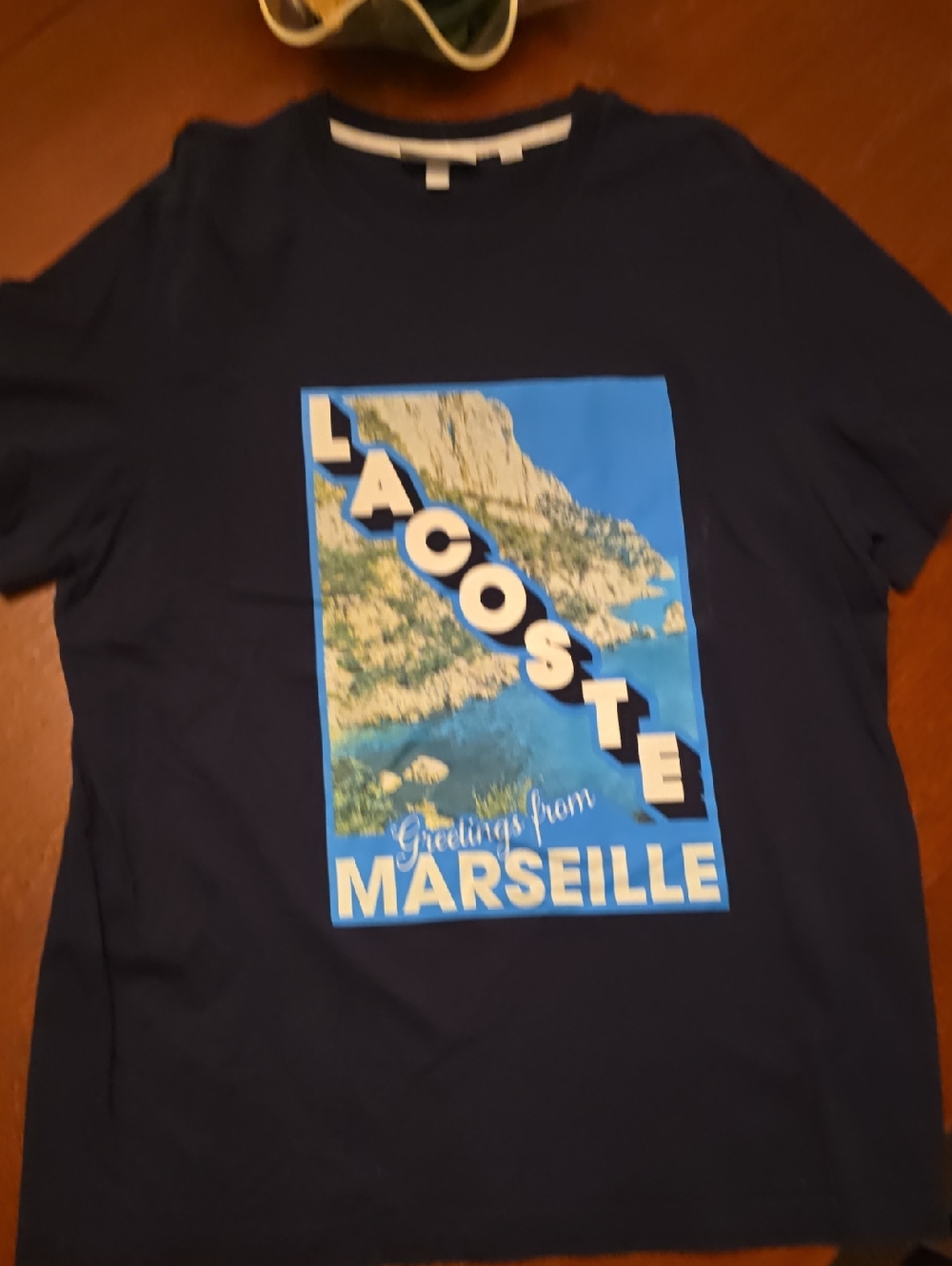 Lacoste Navy Graphic 'Marseille' Short Sleeve Tee